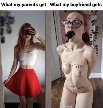 the daughter they get vs the slut he gets