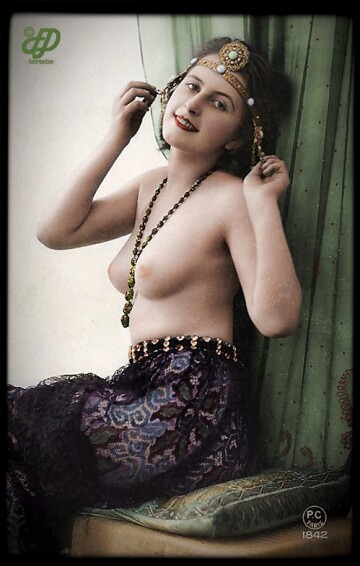 vintage nude colorized
