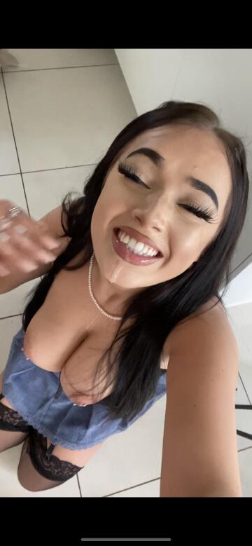cum on my face what a mess