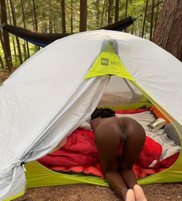 i love being face down and ass up anywhere. even when i'm camping out in the woods. i'm always ready to take cock 😜