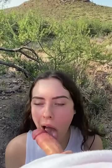 college cutie on a hike