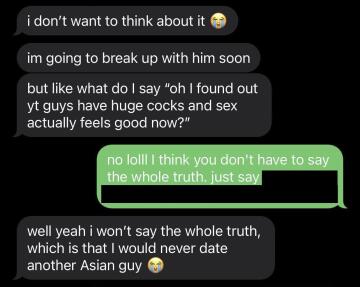 what asian girls all over the world are saying about their asian bf once they get a taste of bwc [oc]