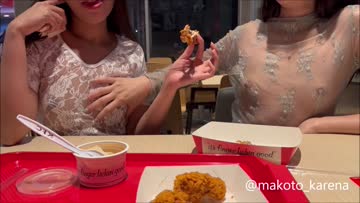 showing off our bodies at kfc. together with my best [f]riend u/hanako_rito