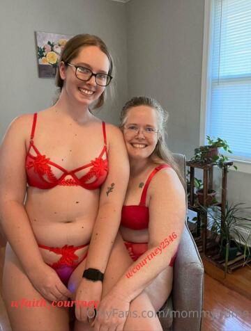 mom 47 and daughter 21, almost valentine's day, sharing the love ❣️