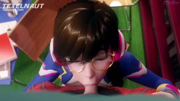 d.va sucking dick (texelnaut, volkor) [overwatch]