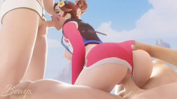 d.va's threesome vacation (bewyx) [overwatch]
