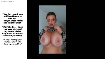 [b/s] busty sister sends her own brother a nude cheer up video