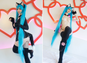 hatsune miku from vocaloid by aery tiefling [oc]