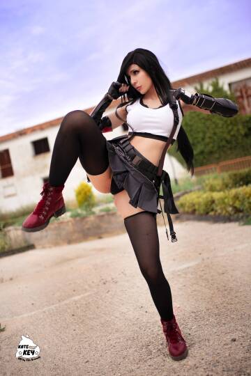 my tifa cosplay from final fantasy vii remake! by kate key