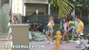 college rules - young students on spring break, getting naked in public