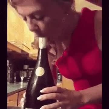 mommy was a bit clumsy at times. whenever she made a mess, my bully made sure she'd 'clean up' every last drop. she seemed to be enjoying the champagne spill a little too much for my liking! is mom fooling around with my bull...should i be worried?