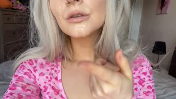 i’m happiest with my face covered in cum