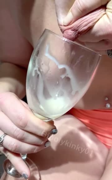 my milk makes a beautiful sound when it hits the wine glass! (sound on)