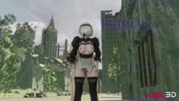 2b standing doggy (axel3d) [nier: automata]