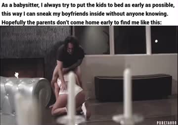parents catch the babysitter getting facefucked