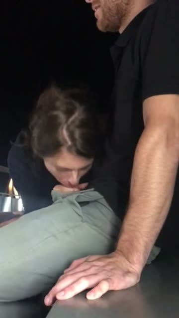 eating some cum in public