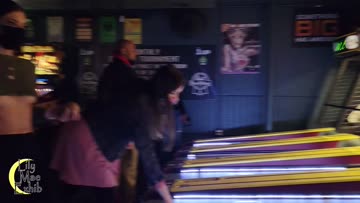 tits out skee-ball! did i cut this top too short?