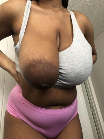 surprise! how big are my areolas and sagging brown tits?