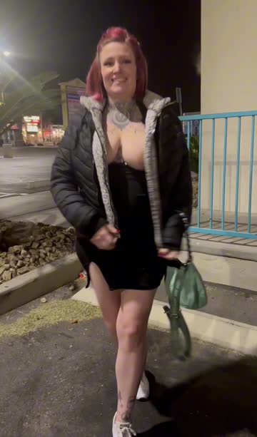 big tits flashing public 
