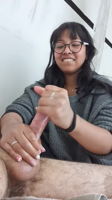 handjob cumshot cute cum cock worship nsfw video