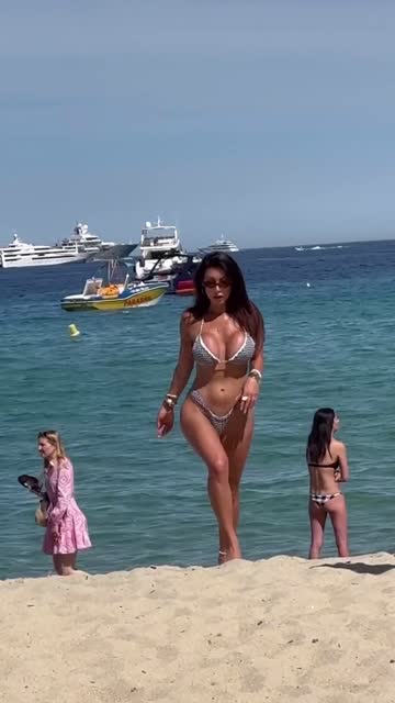 public beach walking august taylor hot video
