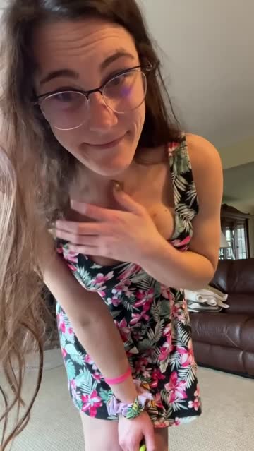 dress cleavage clothed glasses boobs nsfw video