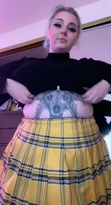 pierced alt big tits skirt 