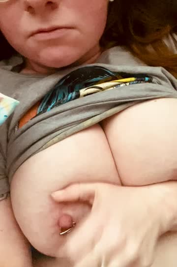chubby big tits nipple piercing hot video