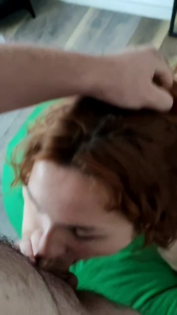 deepthroat couple hair pulling redhead nsfw video