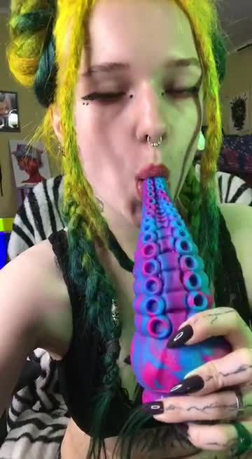 bad dragon blowjob goth tongue fetish hot video