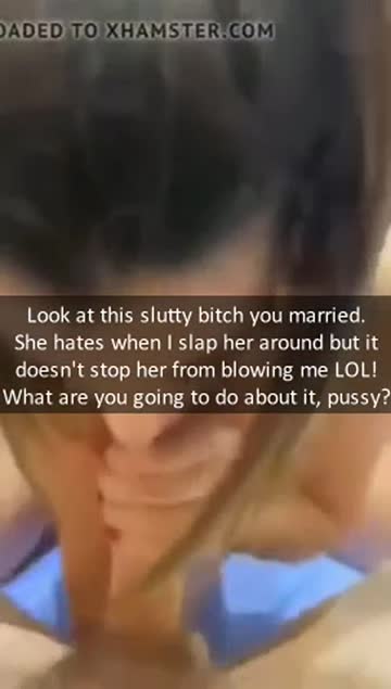 bull cheating blowjob cuckold caption hot video