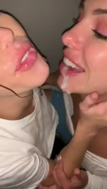 cumswap facial threesome lesbian cumshot adriana chechik 