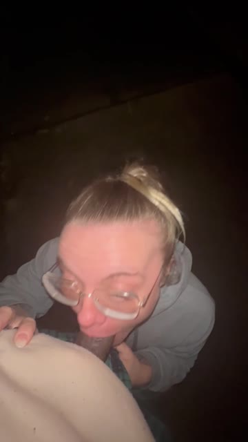 public glasses blowjob big dick hot video