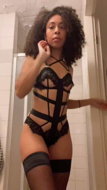 ebony lingerie tits petite nsfw video