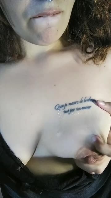 drooling spit boobs hot video