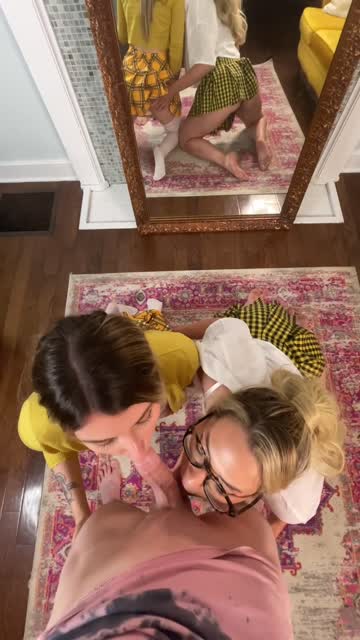 mff double blowjob blowjob threesome 