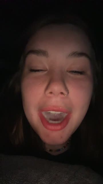 cum cute teen cumshot spit 