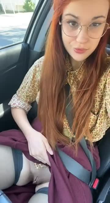 car pussy redhead public 