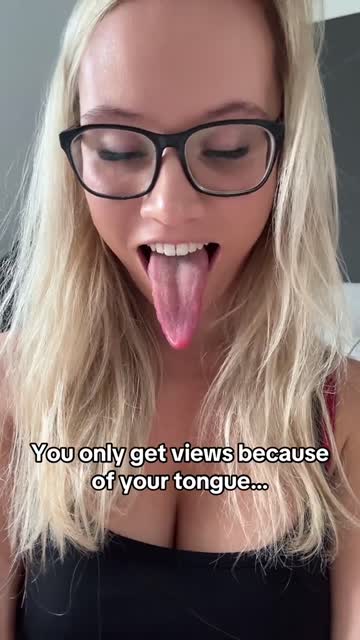 tongue fetish onlyfans blonde sex video