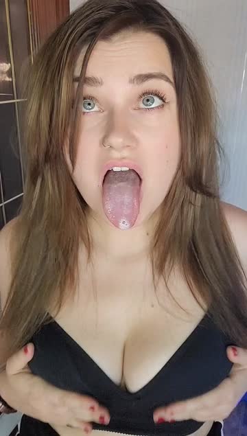 long tongue ahegao tongue fetish nsfw video