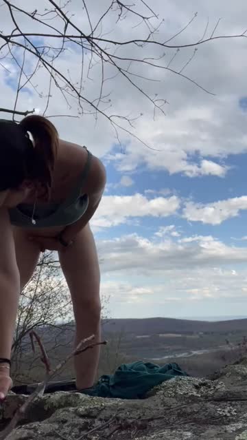 tits outdoor fingering porn video
