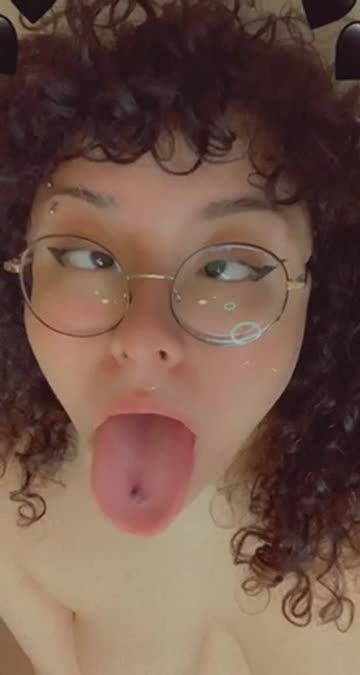 ahegao tongue fetish topless latina thick bouncing tits chubby nsfw video