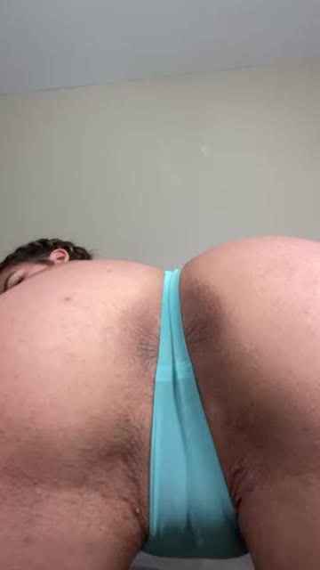 ass bending over thong 