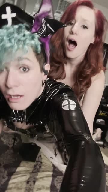 doggystyle sissy redhead pegging femboy subby boyfriend chastity sex video