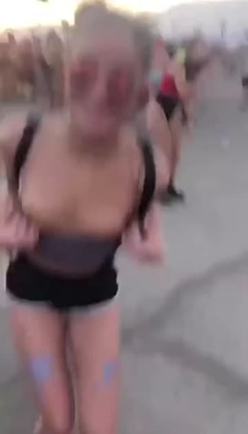 festival topless public porn video