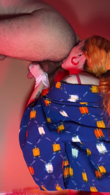 redhead rimming amateur rimjob ass eating 