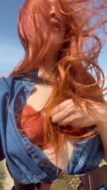 redhead boobs outdoor 