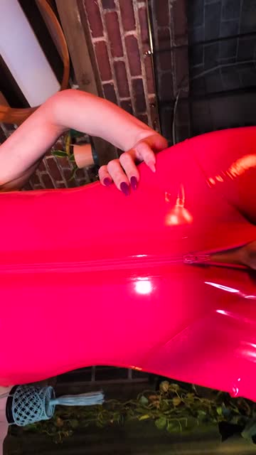 trans rubber latex hood fetish trans woman nsfw video