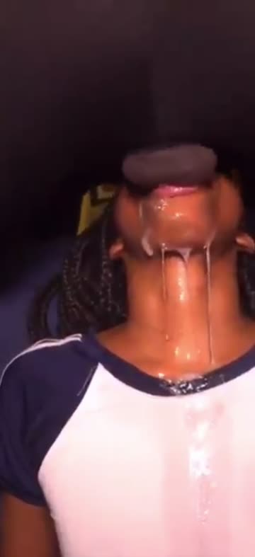 sloppy throat fuck ebony porn video