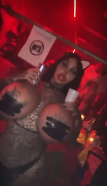 fake boobs club nightclub party 